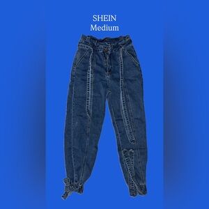 SHEIN Dark Blue Denim Jeans